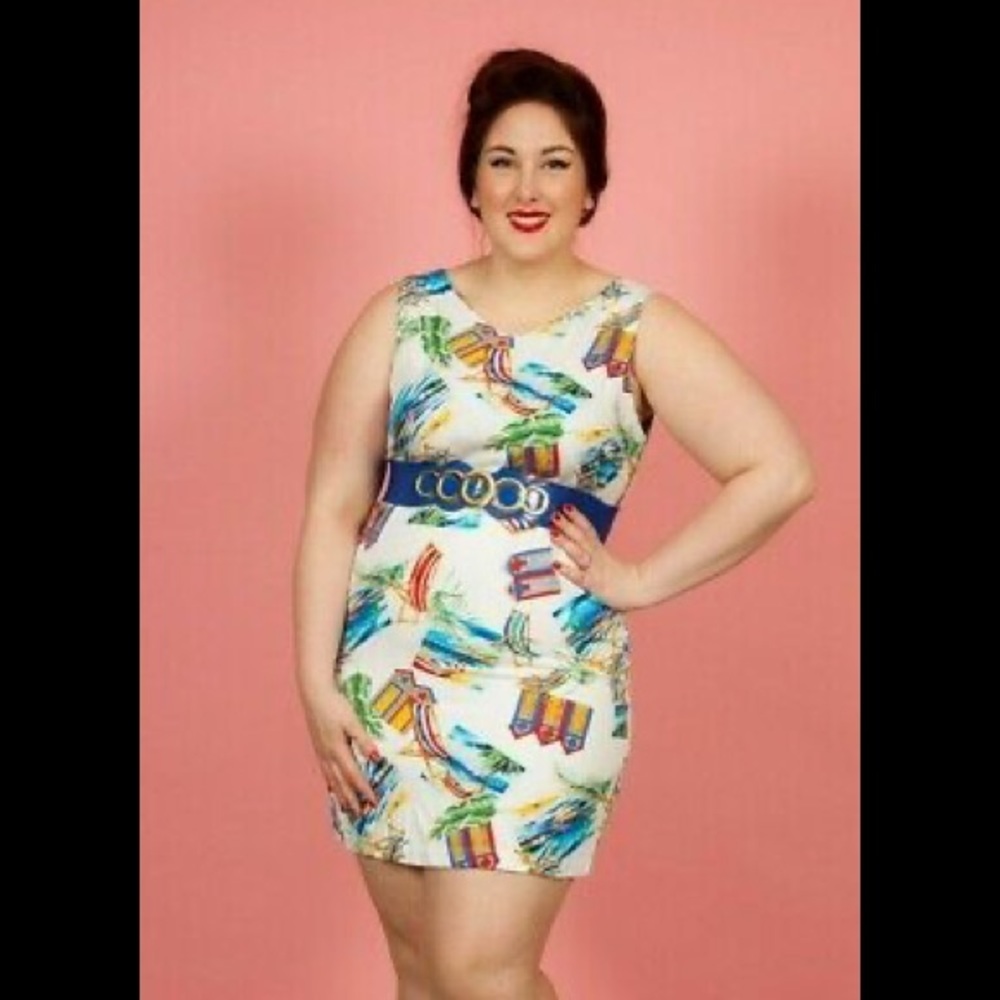 Caribbean Joe petite printed beach dress